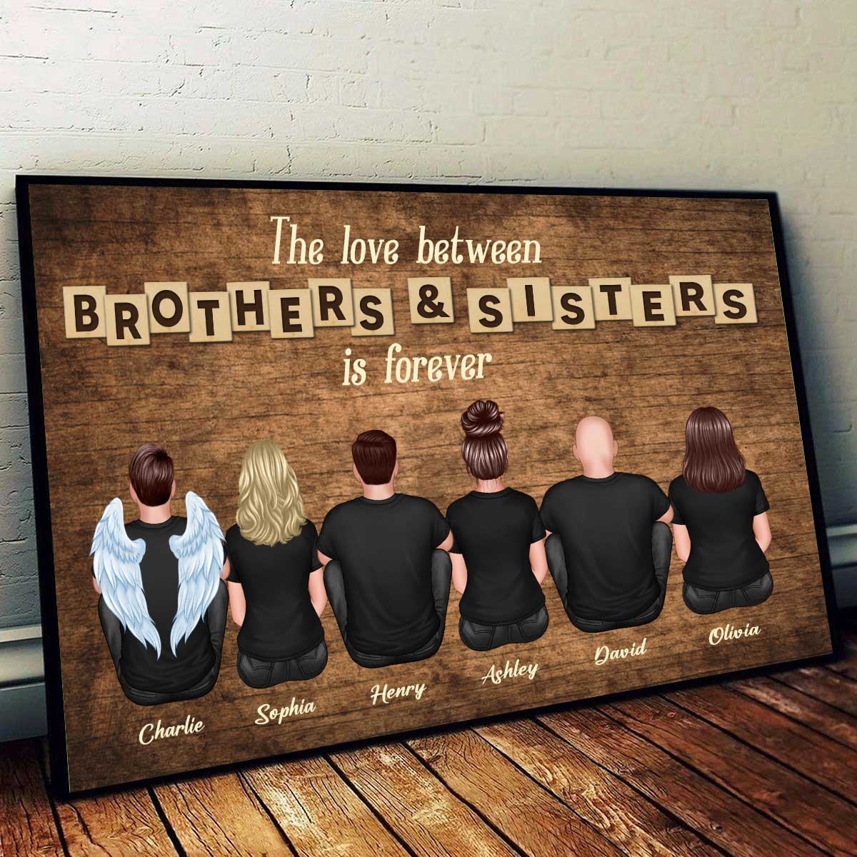 The Love Between Brothers & Sisters Is Forever - Personalized Poster - Gift For Siblings, Sisters, Brothers