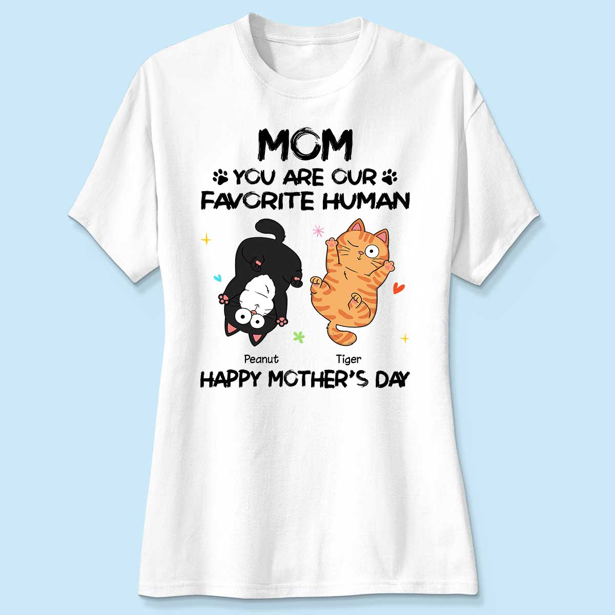 Favorite Human Naughty Cats Personalized Shirt