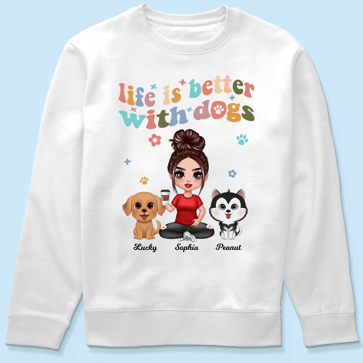 Life Is Better With Dogs Vintage Style Personalized Shirt