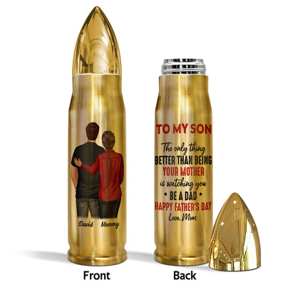 From Mom To Son Personalized Bullet Tumbler, Heartfelt Gift For Son