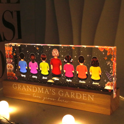 We Love You Personalized LED Night Light, Gift For Grandma Mom