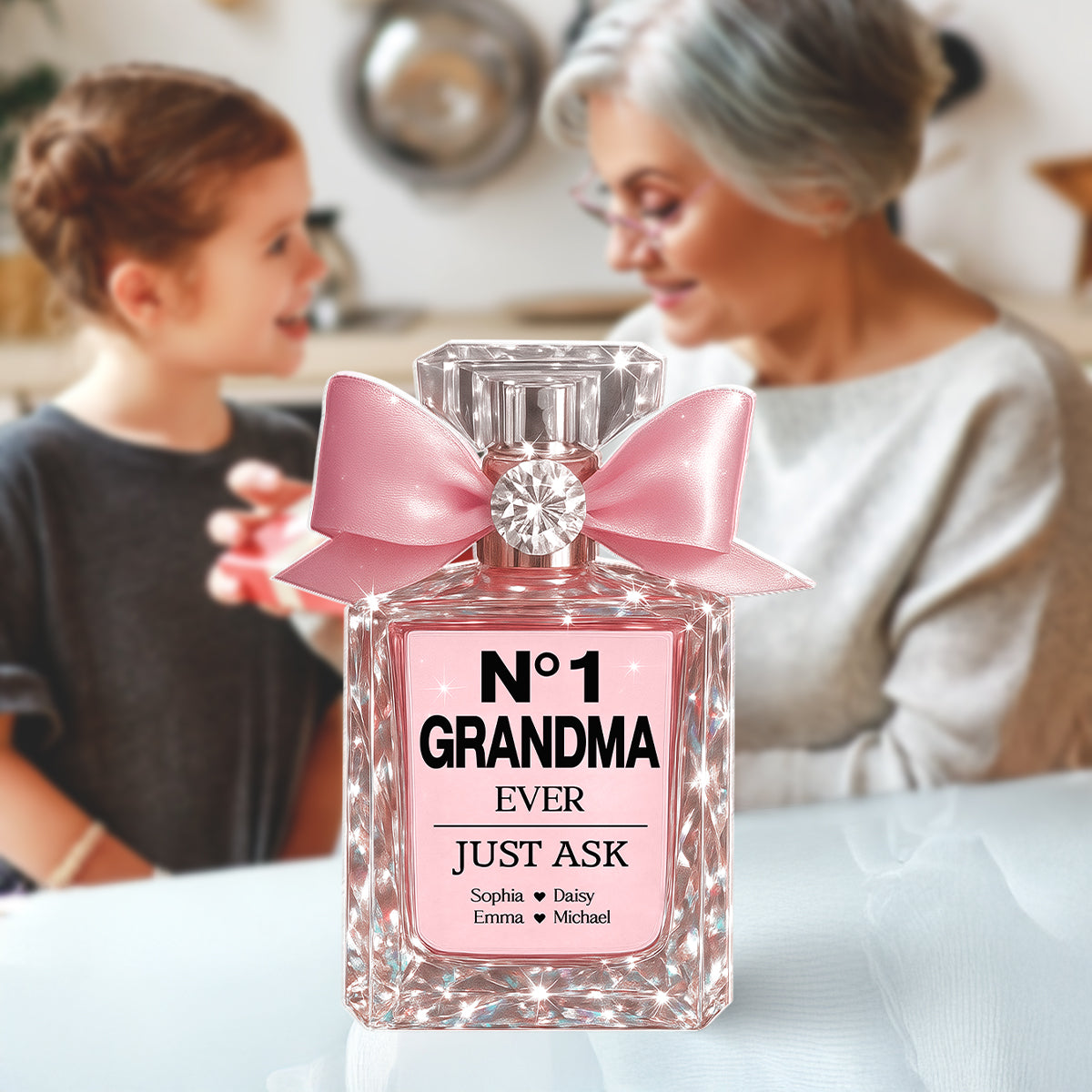 No.1 Mom Grandma Perfume Personalized Acrylic Block Plaque, Mother's Day gift