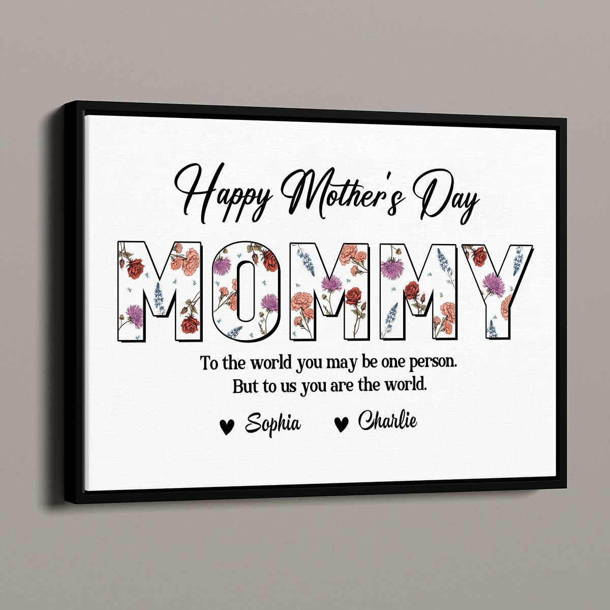 Happy Mother's Day Mommy, Birth Month Flower Personalized Poster, Gift For Mom