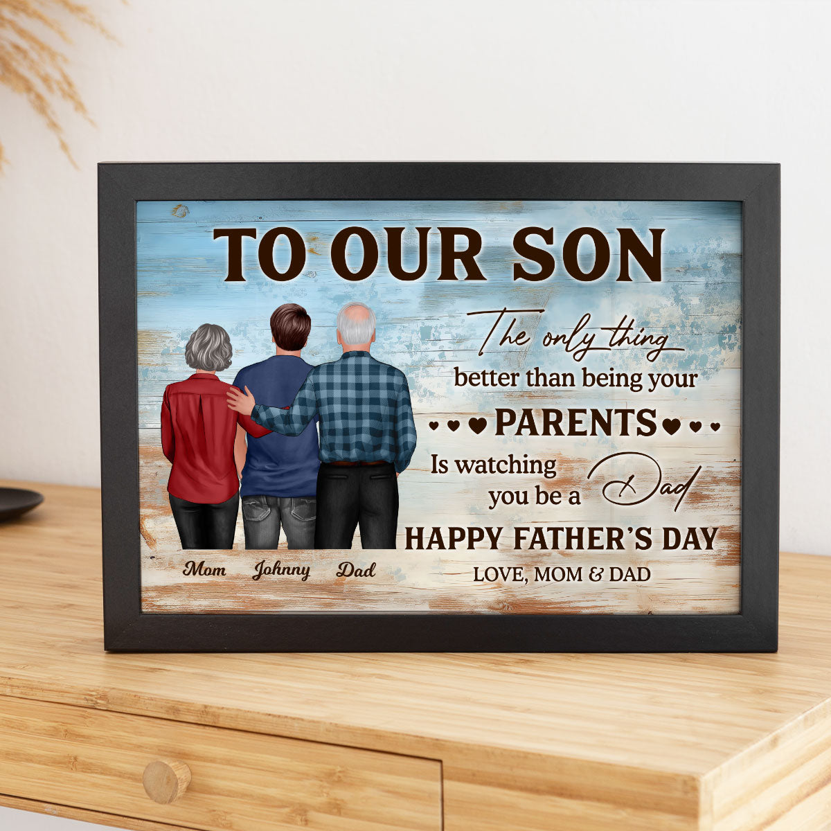 To My Son Happy Father's Day - Personalized Poster - Heartfelt Father's Day Gift For Son