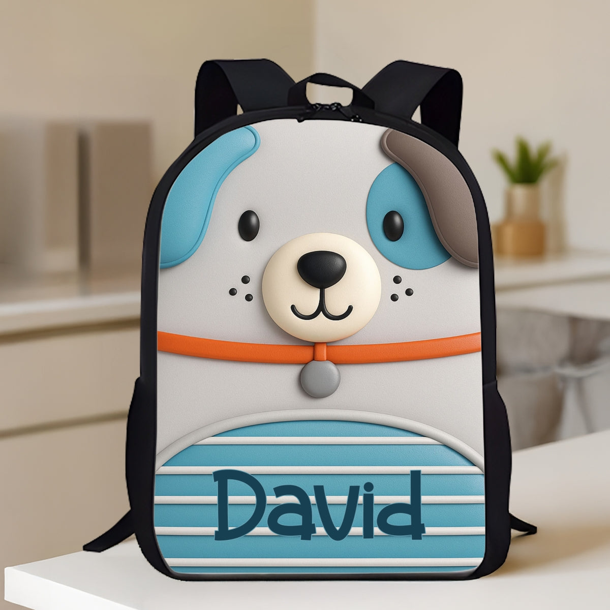 Monogram Animal Theme Personalized Kid Backpack, Back to School Backpack for Boys, Girls, 12 Different Designs