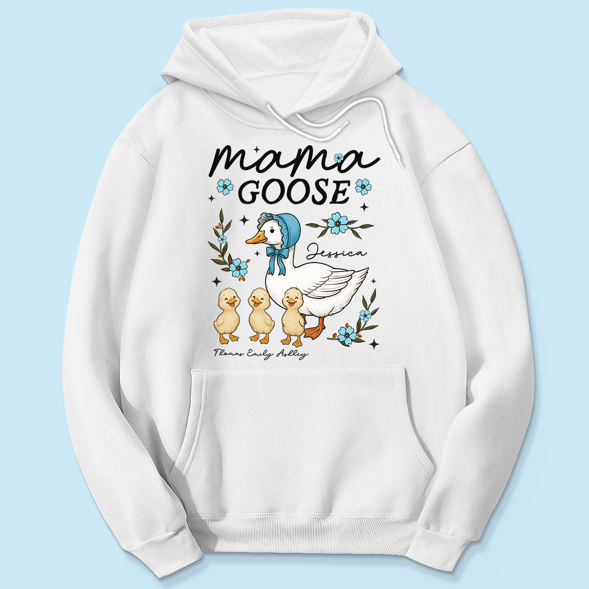 Mama Goose Floral Personalized Shirt, Gift For Mom, Grandma
