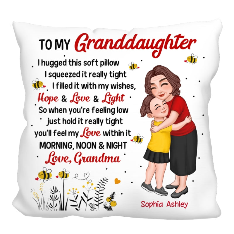 To My Granddaughter Grandson Adorable Gift For Grandchildren Personalized Pillow