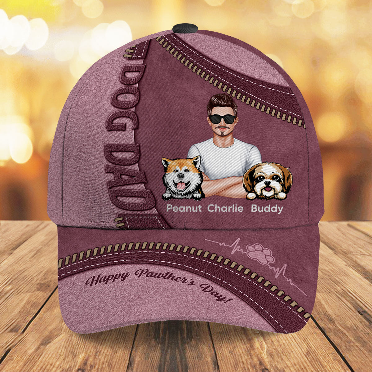 Dog Dad Happy Father's Day Personalized Classic Cap