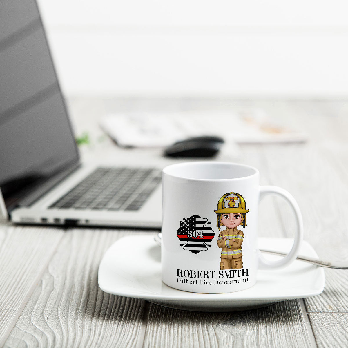 Firefighter Personalized Mug, Appreciation Gift, Graduation Gift, Christmas Gift For Colleagues, Boss
