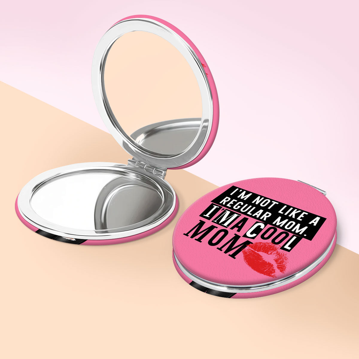 Cool Mom Not Regular Mom Personalized Circle Compact Mirror