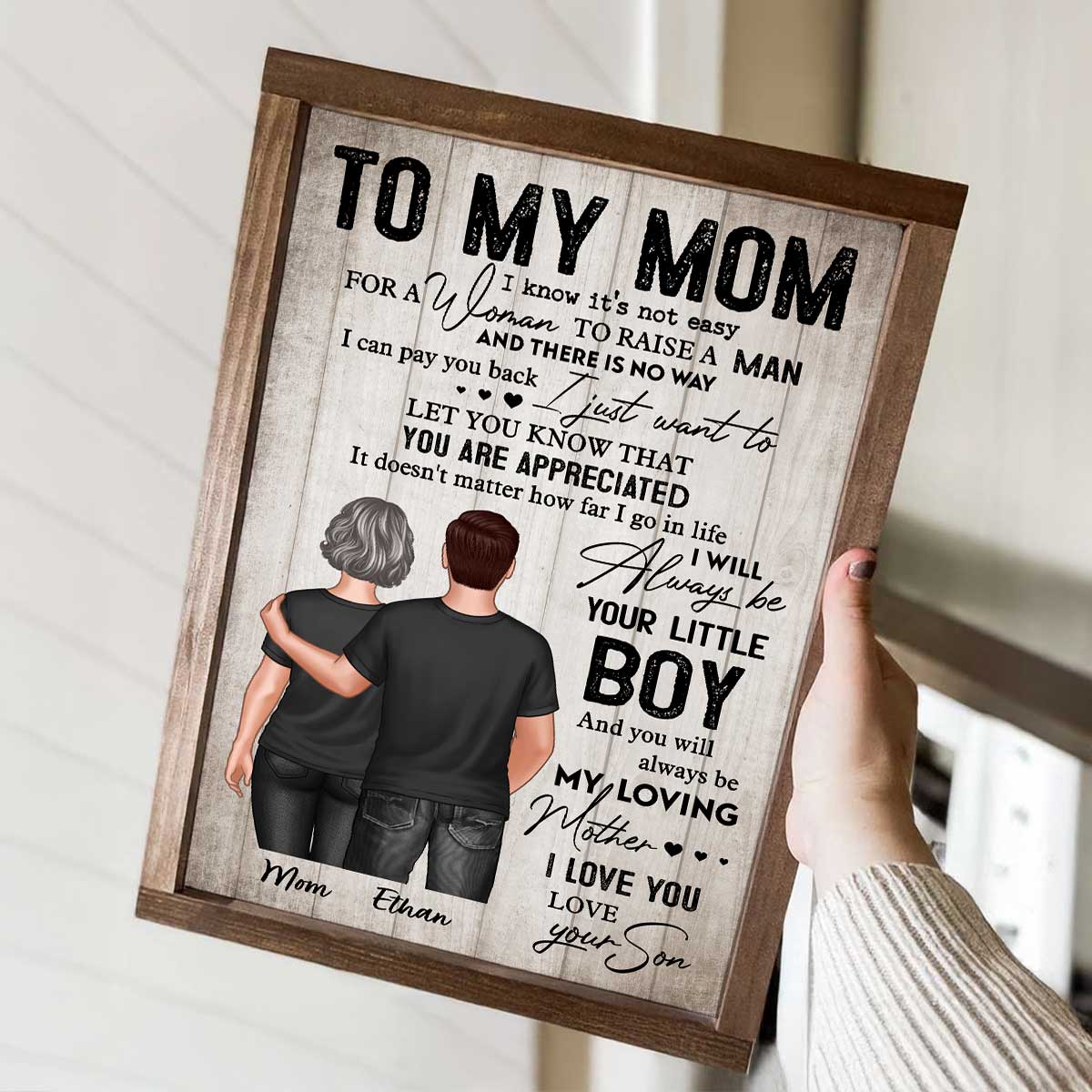 To My Mom From Son Always Be Your Little Boy Personalized Poster