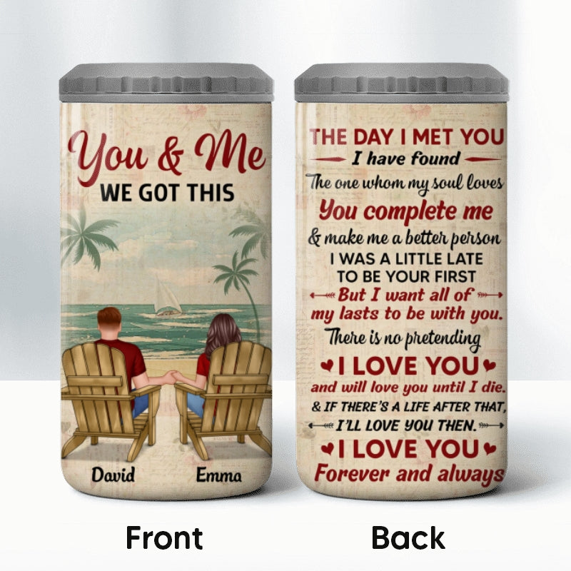 Couple We Got This Gift For Him Gift For Her Multi Use Tumbler Personalized 4 In 1 Can Cooler