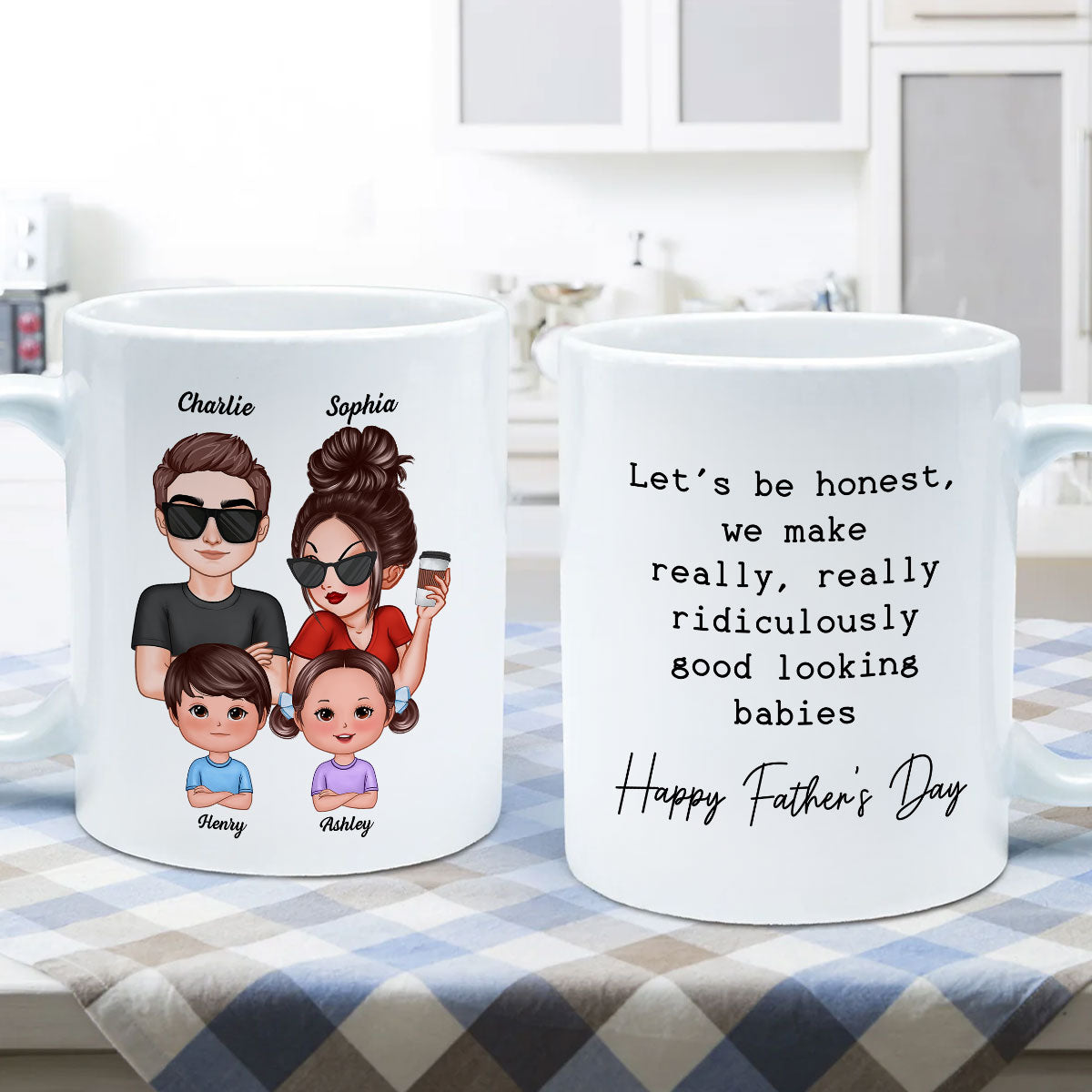 No One Else I‘d Rather Raise Kids With Funny Father’s Day Gift For Husband Personalized Mug