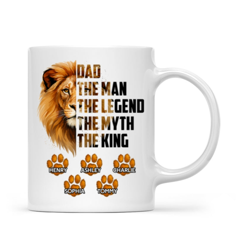 Dad The Man The Legend The Myth The King Personalized Mug, Father's Day Gift for Dad
