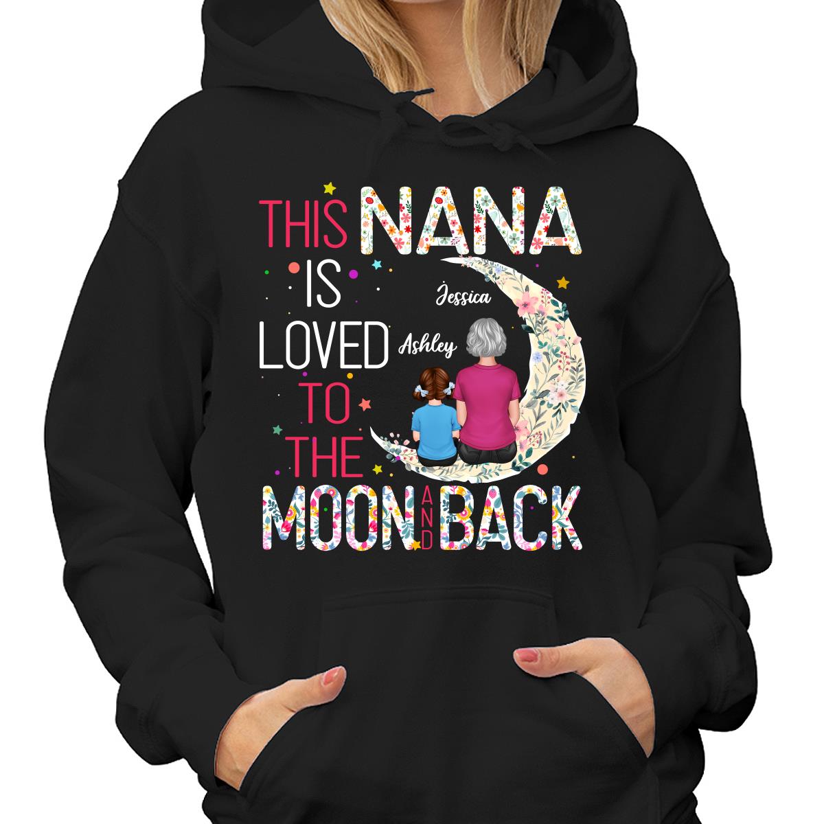 Grandma Is Loved To The Moon And Back Personalized Shirt