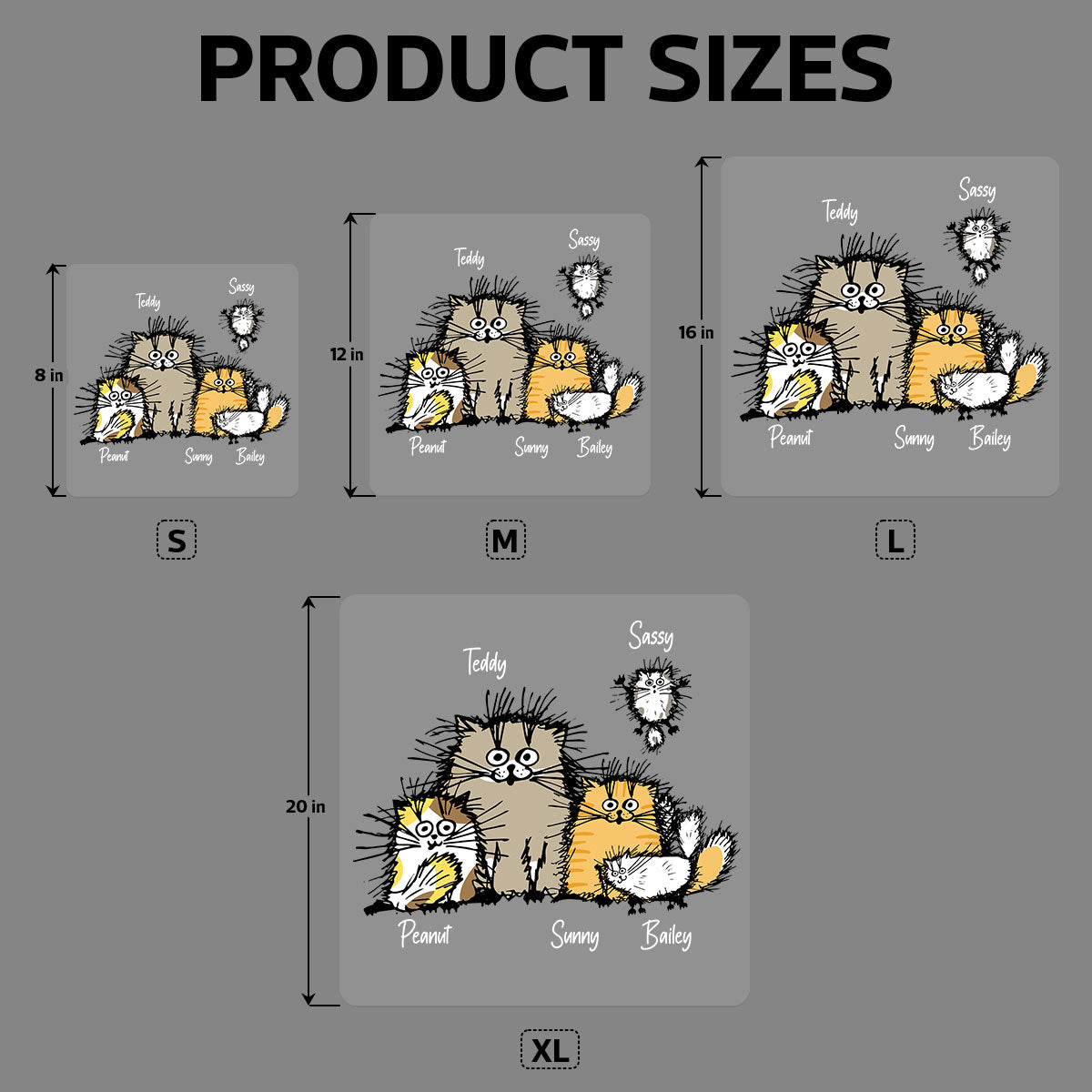 Cute Funny Cats Personalized Decal, Gift For Cat Lovers