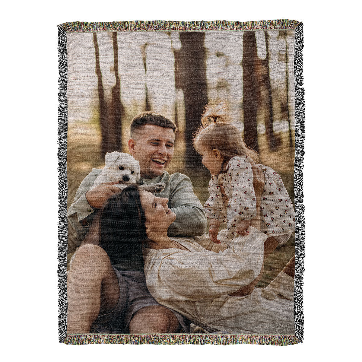 Custom Photo Unique Gift For Family Friends Personalized Tapestry Woven Blanket