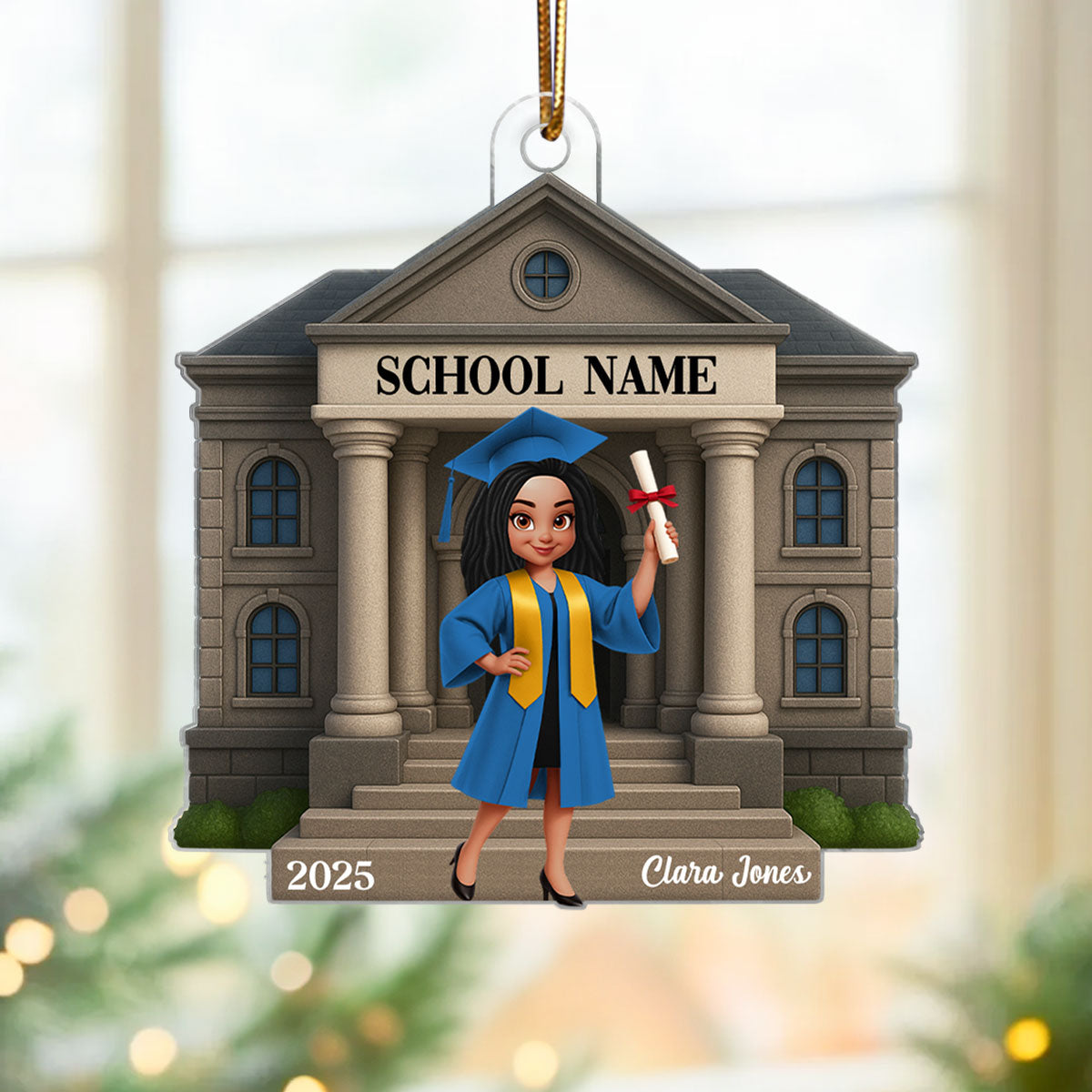 Graduation Keepsake 3D Effect - Personalized Acrylic Ornament - Graduation Christmas Gift