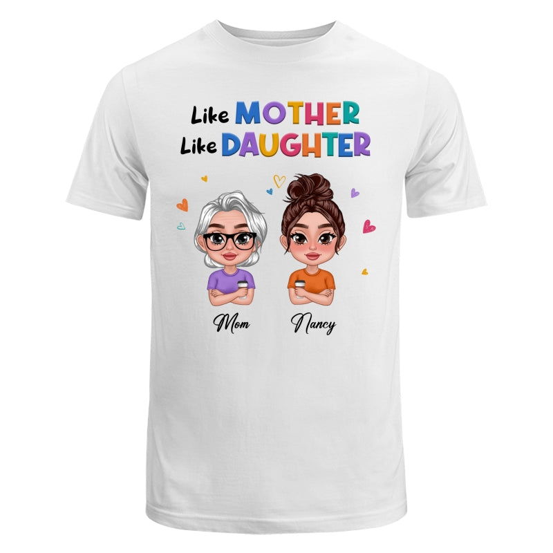 Like Mother Like Daughter Colorful Pattern Doll Women Thick Lips Personalized Shirt