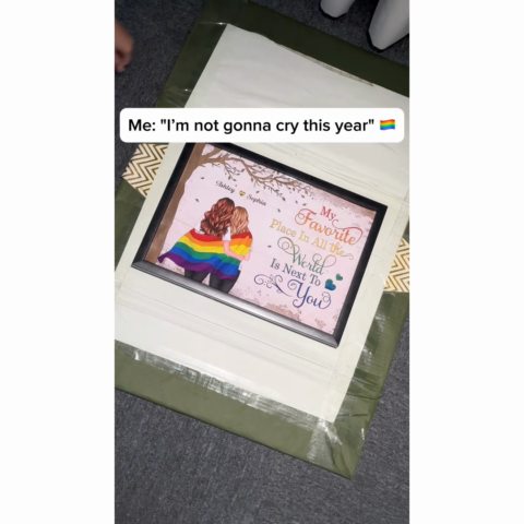 LGBT Couple My Favorite Place in All The World Pride Month Personalized Poster
