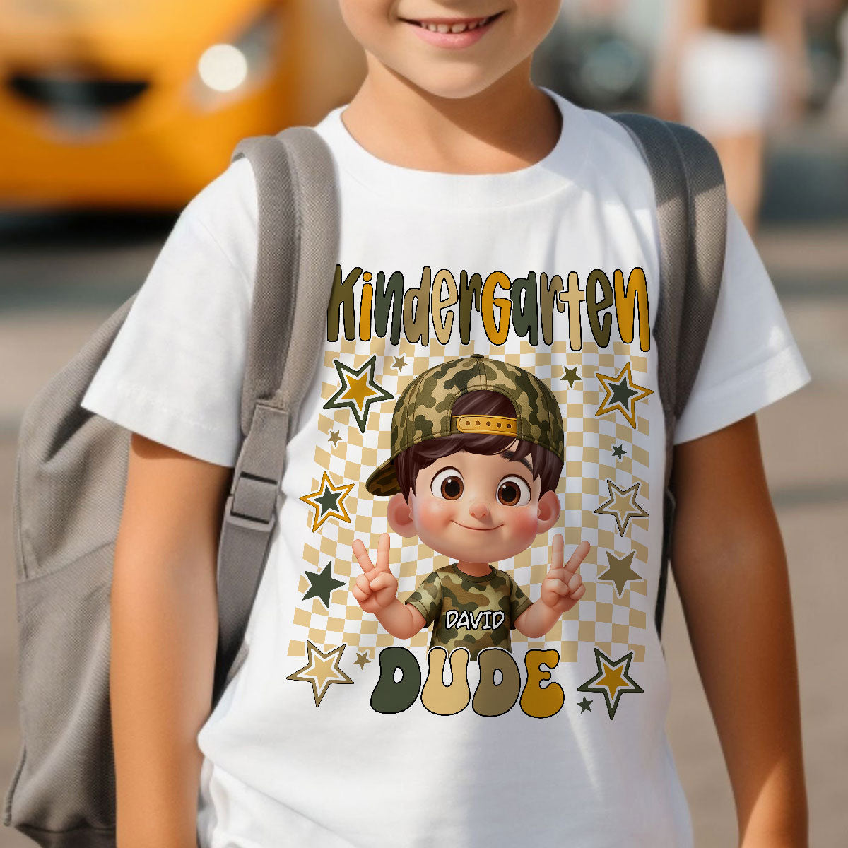 Retro Back to School Boys Personalized Shirt, Kindergarten Pre-K to Fifth Grade, School Boy Shirt