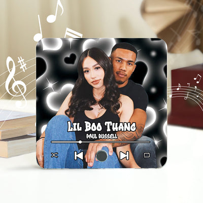 Y2K Couple Photo Personalized Music Fridge Magnet, Gift for him, Gift for her