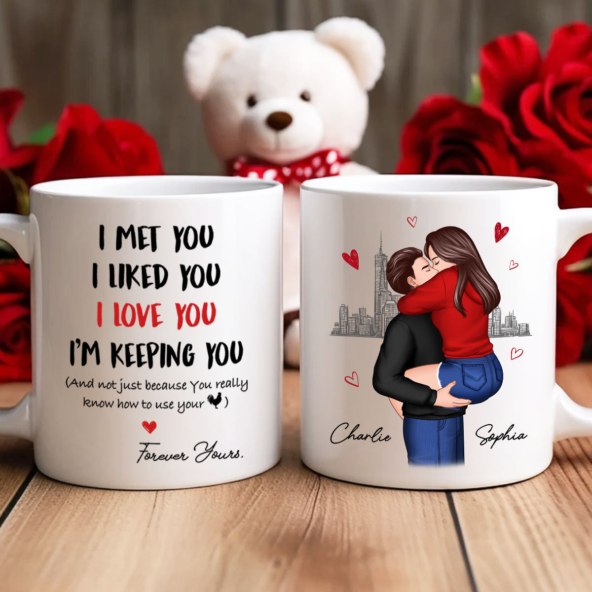I Love You Forever Yours Funny Gift For Couple  Gift Personalized Mug