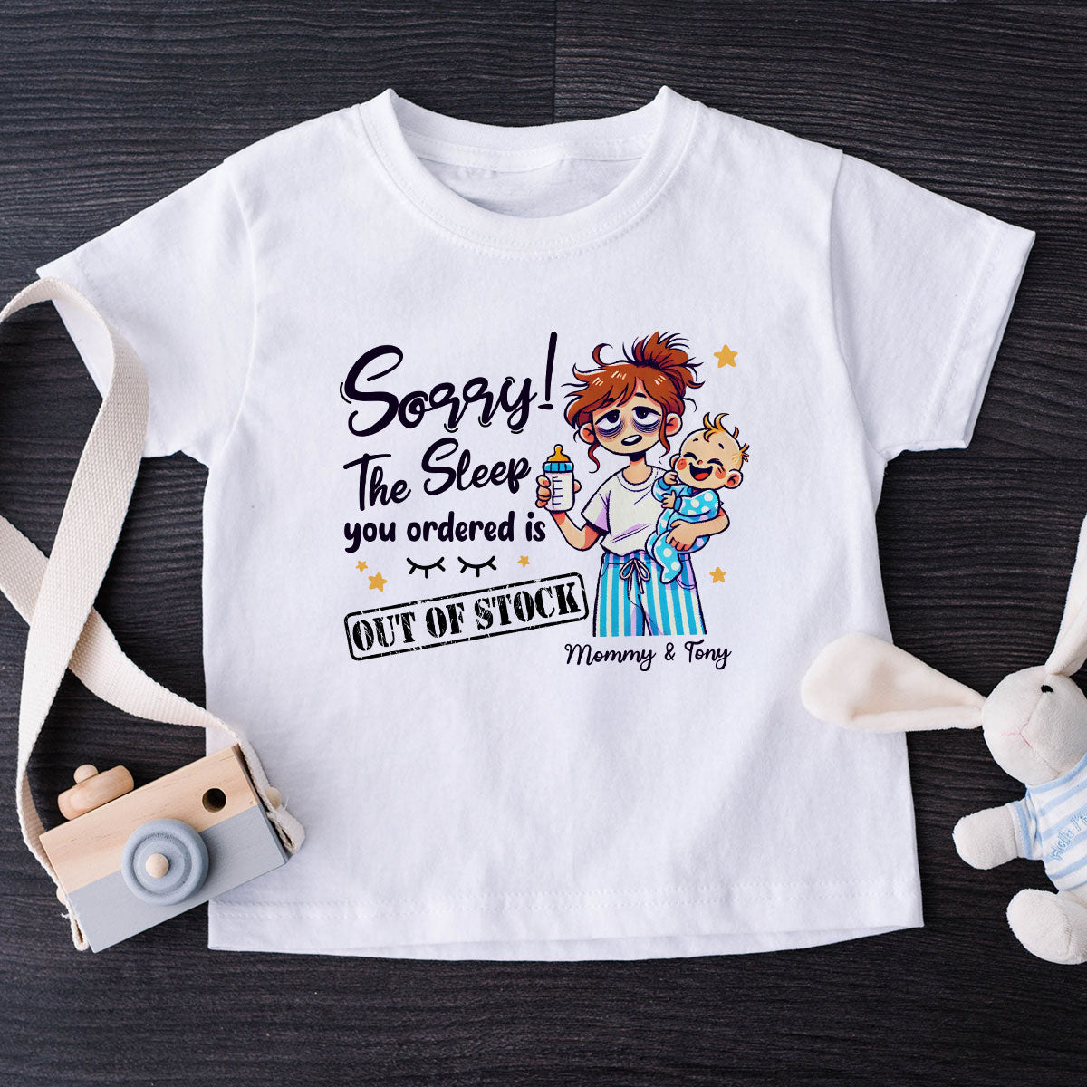 The Sleep You Ordered Is Out Of Stock Funny Personalized Baby Onesie, Baby Shirt