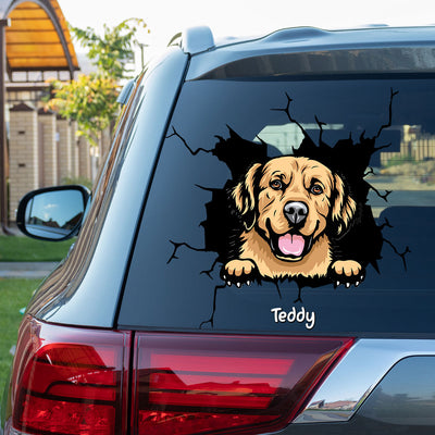 Funny Dog Decor On Car Fridge Window Personalized Decal
