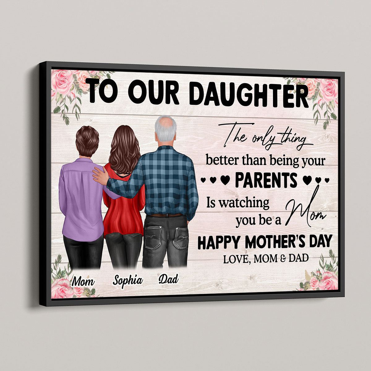 To Our Daughter From Dad And Mom Personalized Poster
