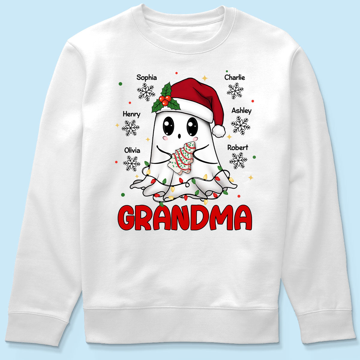 Halloween Christmas Boo Grandma Personalized Shirt