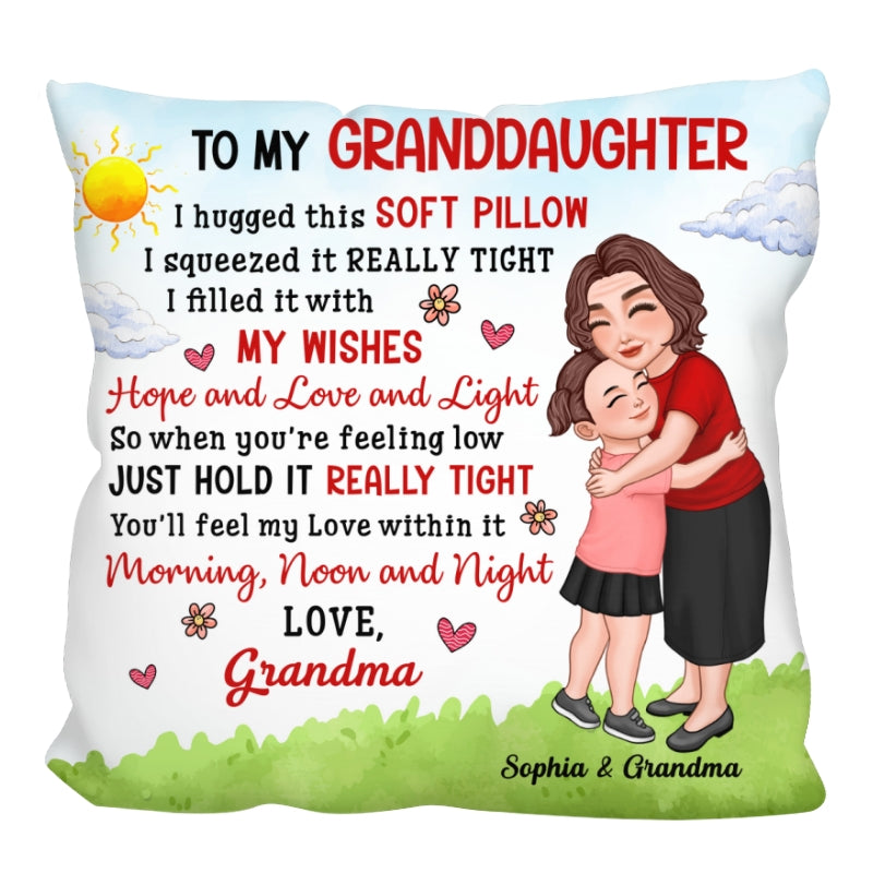 To My Granddaughter Grandson Adorable Gift For Grandchildren Personalized Pillow