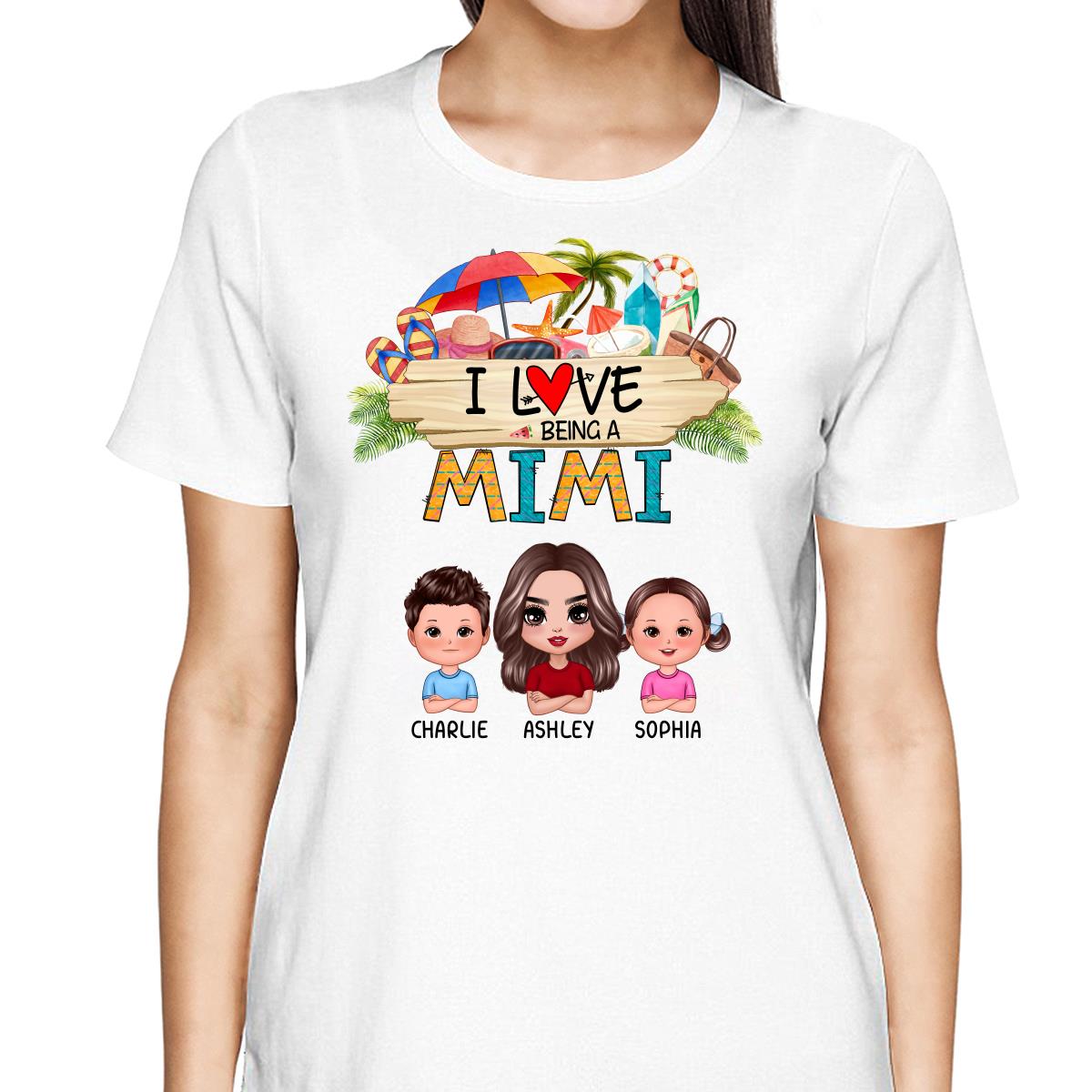Love Being A Grandma Summer Pattern Personalized Shirt