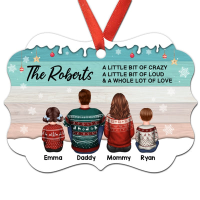 This Is Us Family Back View Christmas Palette Personalized Christmas Ornament