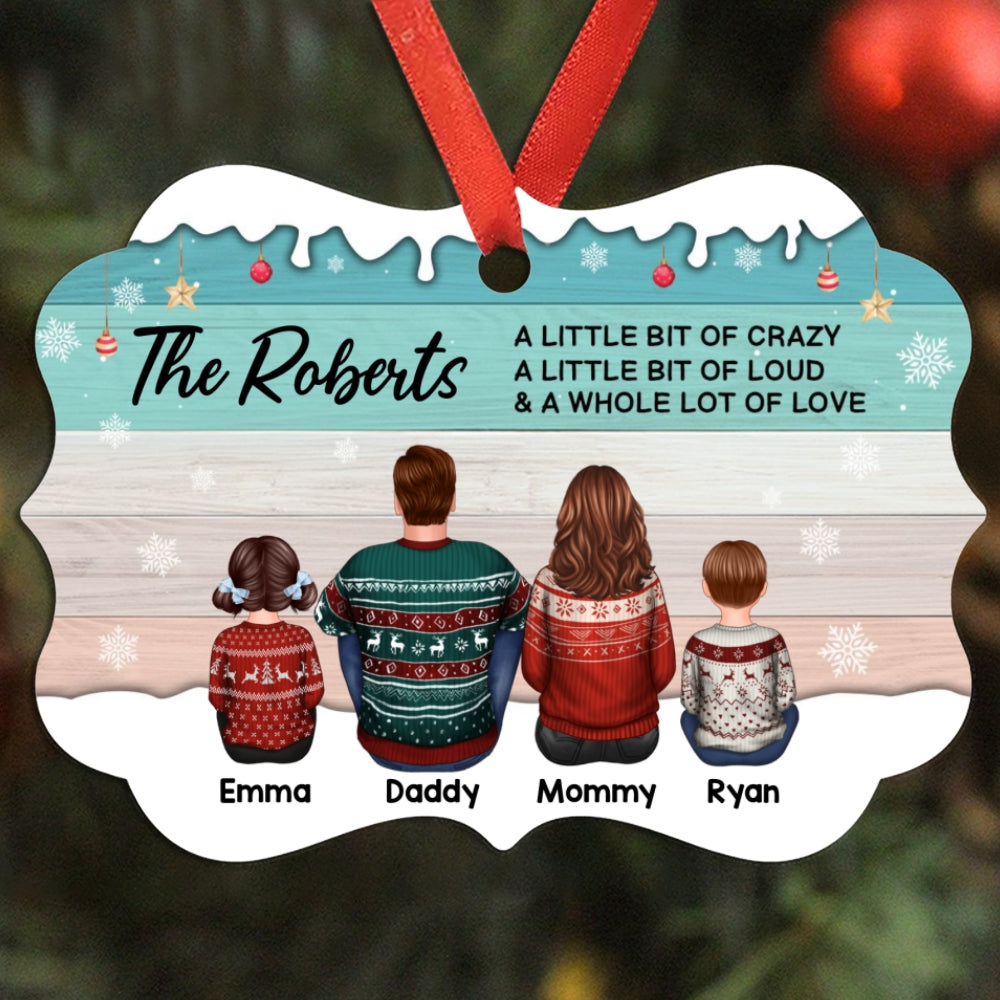 This Is Us Family Back View Christmas Palette Personalized Christmas Ornament