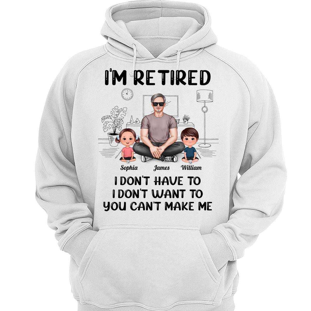 I‘m Retired Grandpa And Kids Personalized Shirt