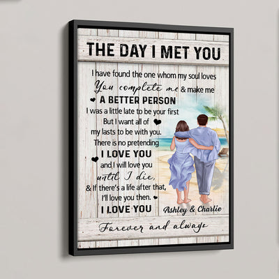 Couple Walking On The Beach Personalized Poster, Heartfelt Gift For Couple, For Him, For Her, Boyfriend, Girlfriend, Husband, Wife