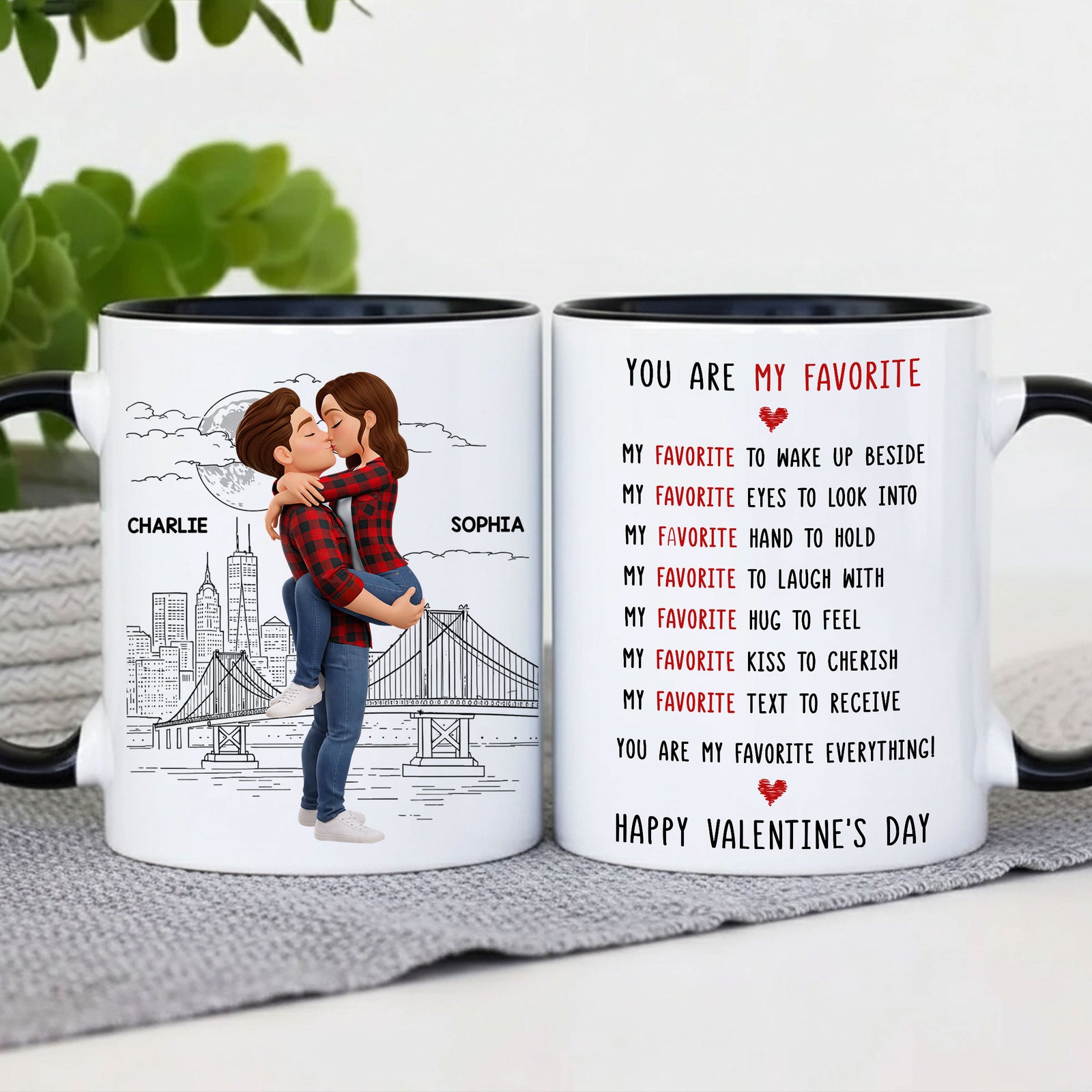 You Are My Favorite Everything Romantic Couple - Personalized Mug - Heartfelt Valentine's Day Gift for Her, for Him