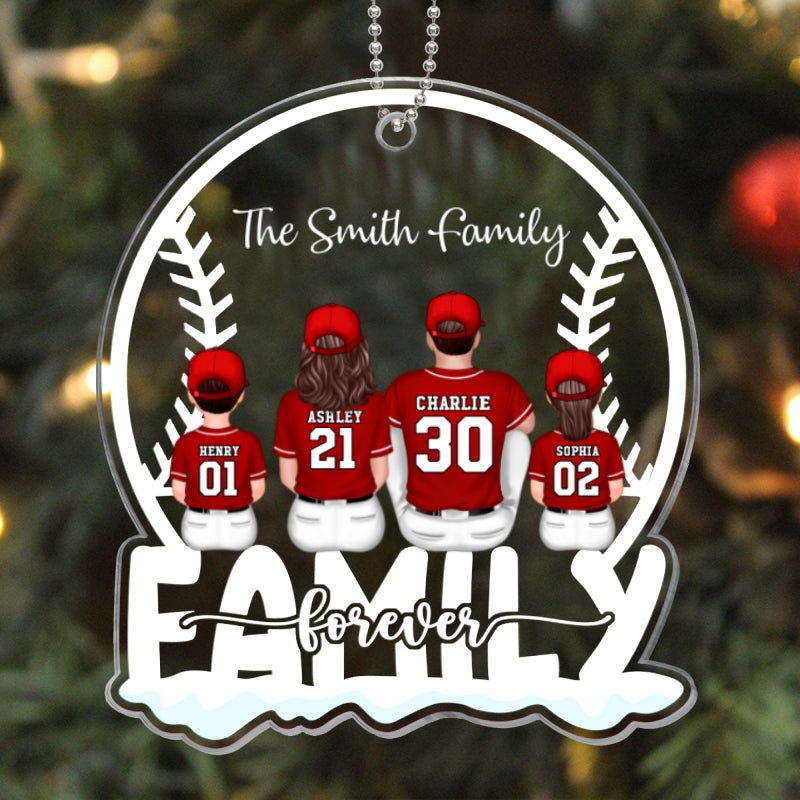 Baseball Family Team Personalized Christmas Acrylic Ornament