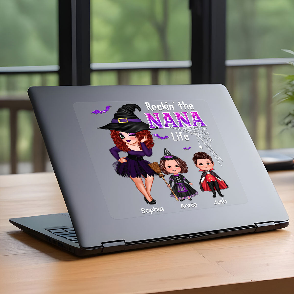 Pretty Woman Halloween Rockin' The Grandma Mom Auntie Life Personalized Decal, Halloween Decoration