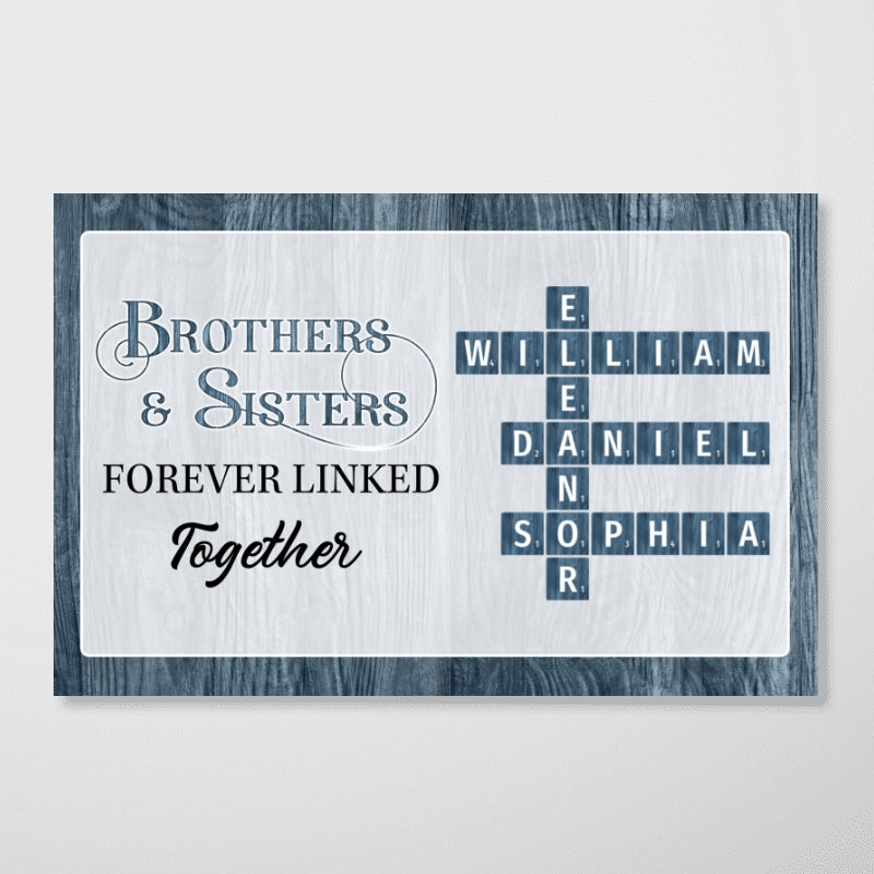 The Greatest Gift Our Parents Gave Us Was Each Other Crossword Puzzle Art, Personalized Poster