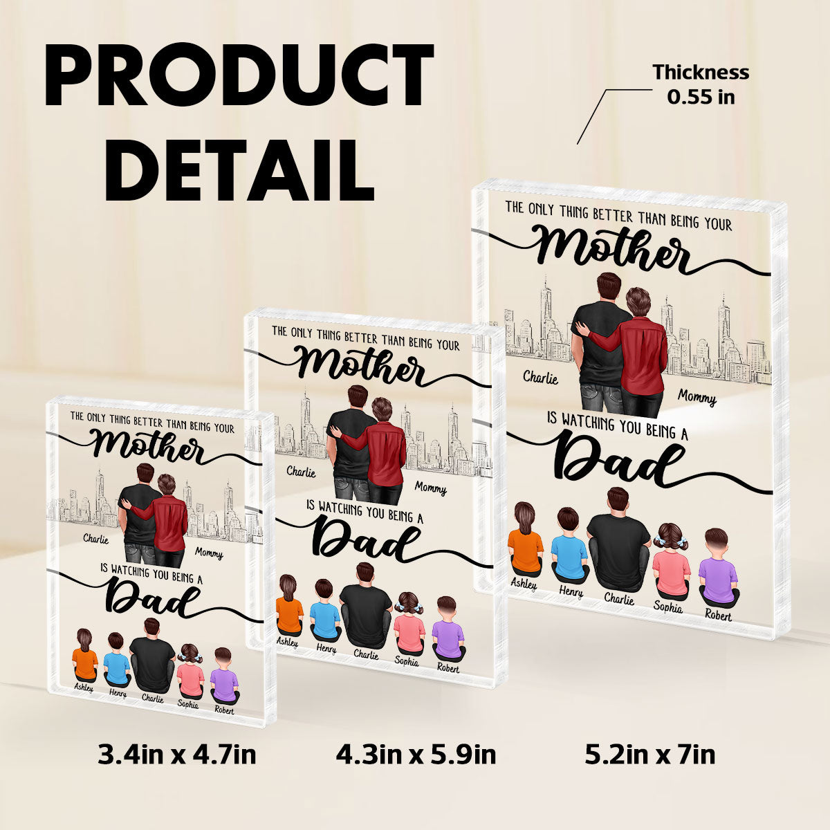 To My Son From Mom The Only Thing Better Than Personalized Acrylic Block, Father's day gift
