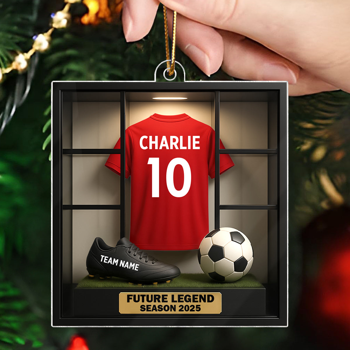 Soccer Legacy Wall - Personalized Acrylic Ornament - Christmas Gift for Sons, Grandsons, Boyfriends