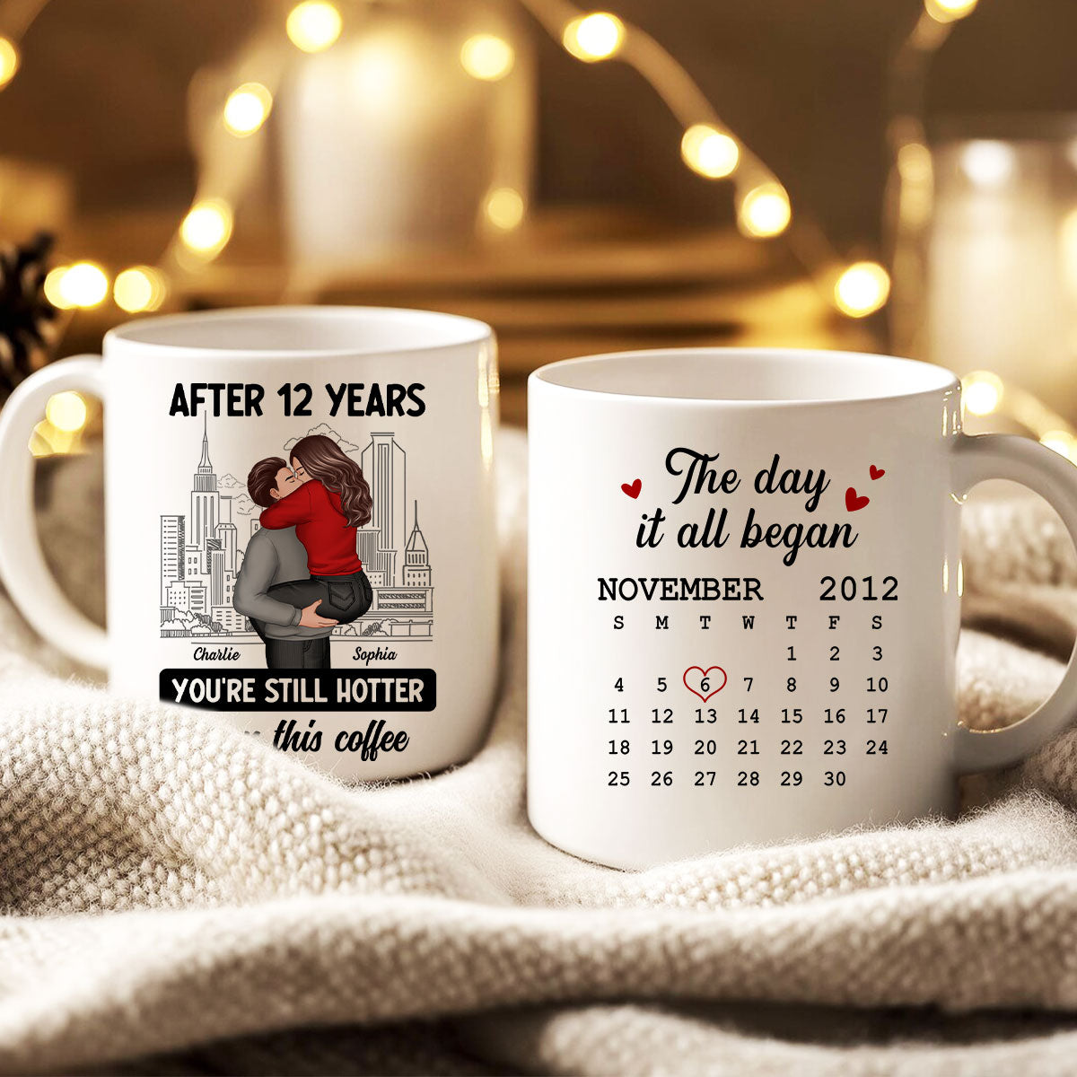 You're Still Hotter Than This Coffee Calendar Anniversary Gift For Couple  Gift Personalized Mug