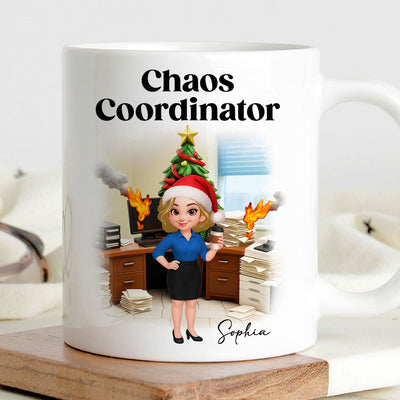 Chaos Coordinator Office Humor - Personalized Mug - Christmas Gift for Coworkers, Husband, Wife, Daughter, Son, Friends