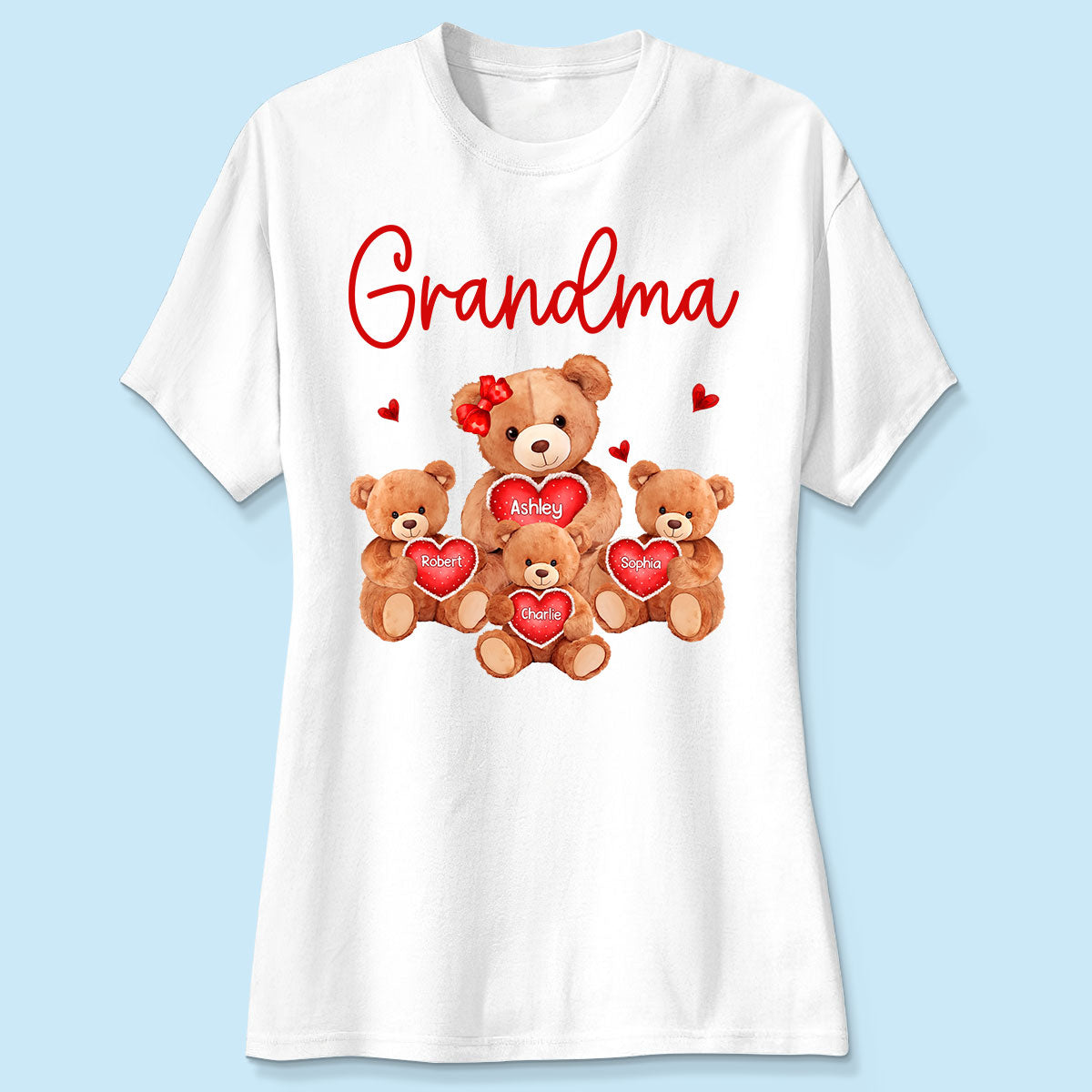 Grandma Mom Auntie Bear Personalized Shirt