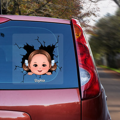 Cute Kids Decor On Car Fridge Window Personalized Decal