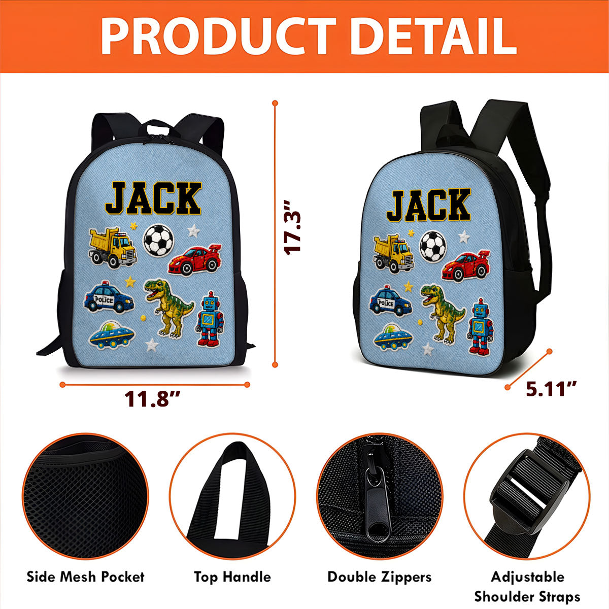Cute Things for Boys Girls - Personalized Backpack - Back to School Backpack for Kids