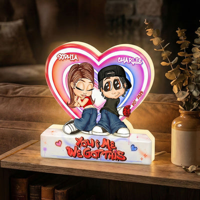 Eternal Love Y2K Couple - Personalized Light Box - Heartfelt Valentine's Day Gift, Anniversary Gift For Couple, For Him, For Her