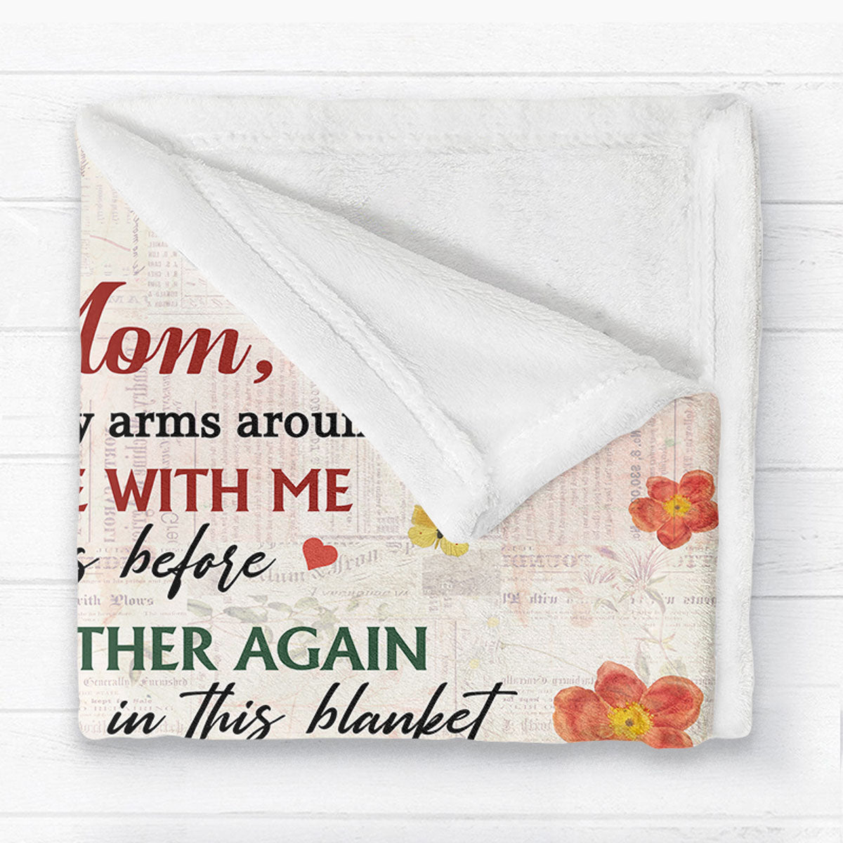 Hugging Cartoon Mother Daughter Wrap My Arms Around You Personalized Blanket